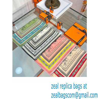 Hermes scarf 90x90cm in silk twill Top Quality 77 2024