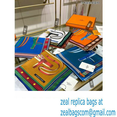 Hermes scarf 90x90cm in silk twill Top Quality 78 2024