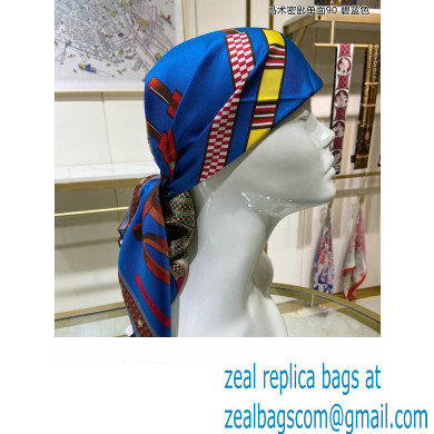 Hermes scarf 90x90cm in silk twill Top Quality 78 2024