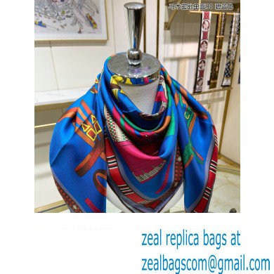Hermes scarf 90x90cm in silk twill Top Quality 78 2024