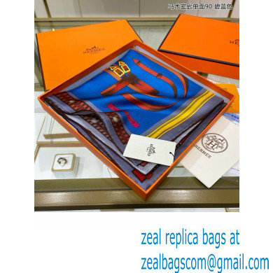 Hermes scarf 90x90cm in silk twill Top Quality 78 2024