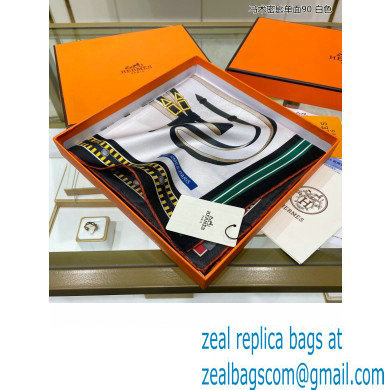 Hermes scarf 90x90cm in silk twill Top Quality 80 2024