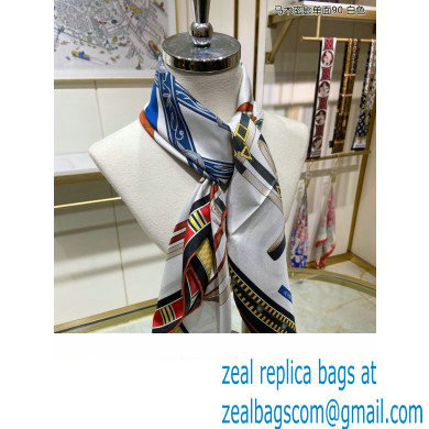 Hermes scarf 90x90cm in silk twill Top Quality 80 2024