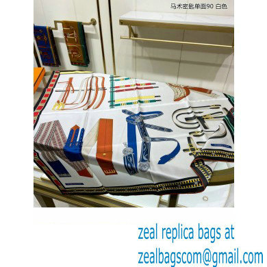 Hermes scarf 90x90cm in silk twill Top Quality 80 2024