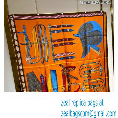 Hermes scarf 90x90cm in silk twill Top Quality 81 2024