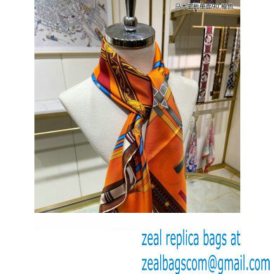 Hermes scarf 90x90cm in silk twill Top Quality 81 2024