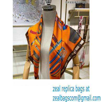 Hermes scarf 90x90cm in silk twill Top Quality 81 2024
