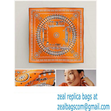 Hermes scarf 90x90cm in silk twill Top Quality 82 2024