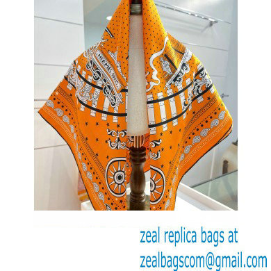 Hermes scarf 90x90cm in silk twill Top Quality 82 2024