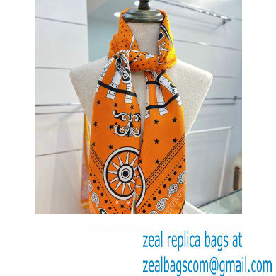 Hermes scarf 90x90cm in silk twill Top Quality 82 2024
