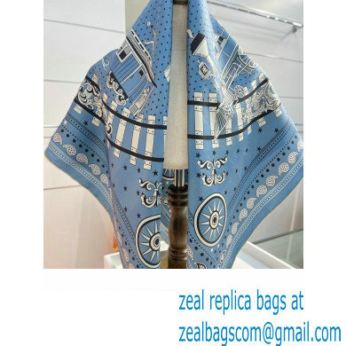 Hermes scarf 90x90cm in silk twill Top Quality 83 2024