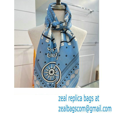 Hermes scarf 90x90cm in silk twill Top Quality 83 2024