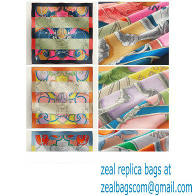 Hermes scarf 90x90cm in silk twill Top Quality 86 2024
