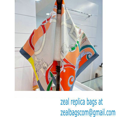 Hermes scarf 90x90cm in silk twill Top Quality 86 2024