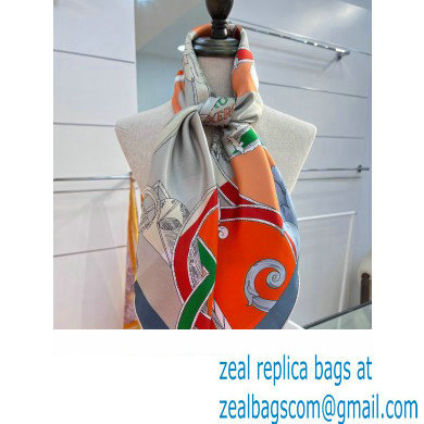 Hermes scarf 90x90cm in silk twill Top Quality 86 2024