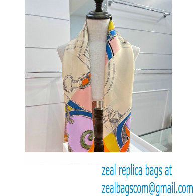 Hermes scarf 90x90cm in silk twill Top Quality 87 2024