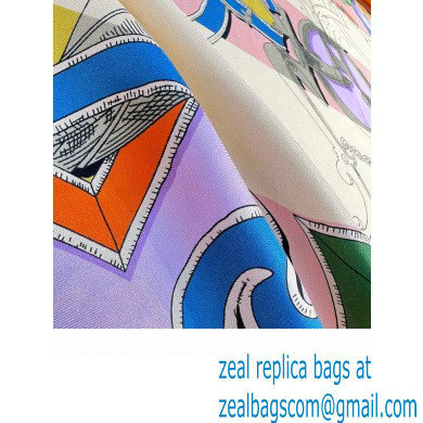 Hermes scarf 90x90cm in silk twill Top Quality 87 2024