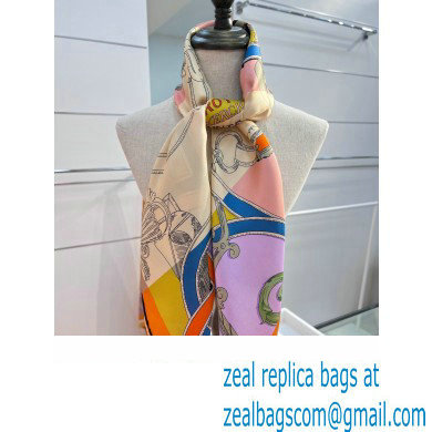 Hermes scarf 90x90cm in silk twill Top Quality 87 2024