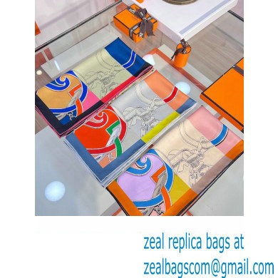 Hermes scarf 90x90cm in silk twill Top Quality 87 2024