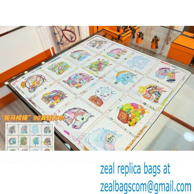 Hermes scarf 90x90cm in silk twill Top Quality 94 2024