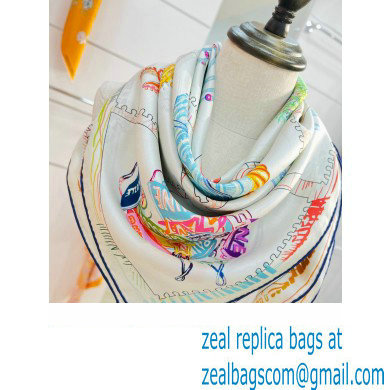 Hermes scarf 90x90cm in silk twill Top Quality 94 2024
