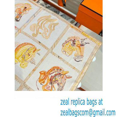 Hermes scarf 90x90cm in silk twill Top Quality 95 2024