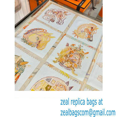 Hermes scarf 90x90cm in silk twill Top Quality 95 2024