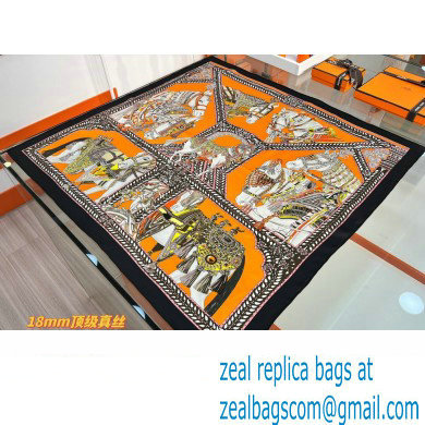 Hermes scarf 90x90cm in silk twill Top Quality 97 2024
