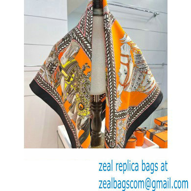 Hermes scarf 90x90cm in silk twill Top Quality 97 2024