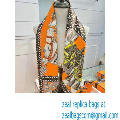 Hermes scarf 90x90cm in silk twill Top Quality 97 2024