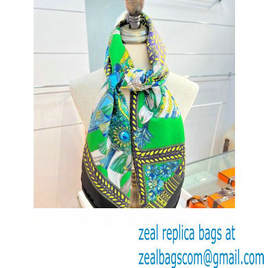 Hermes scarf 90x90cm in silk twill Top Quality 98 2024