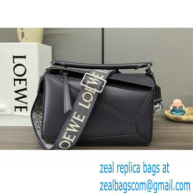 LOEWE Small Puzzle bag in satin calfskin dark purple 2024