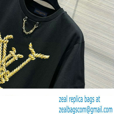 LOUIS VUITTON Nautical LV T-Shirt 1AFMZ4 BLACK 2024