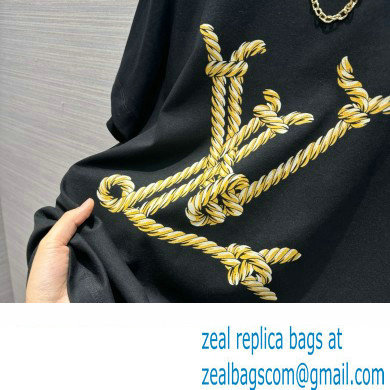 LOUIS VUITTON Nautical LV T-Shirt 1AFMZ4 BLACK 2024
