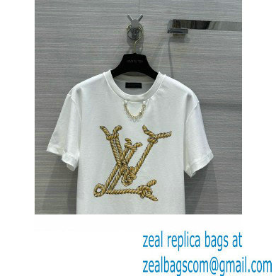 LOUIS VUITTON Nautical LV T-Shirt 1AFMZ4 WHITE 2024