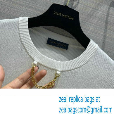 LOUIS VUITTON Ribbed Knit Top 1AFFRR WHITE 2024