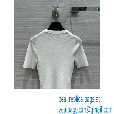 LOUIS VUITTON Ribbed Knit Top 1AFFRR WHITE 2024