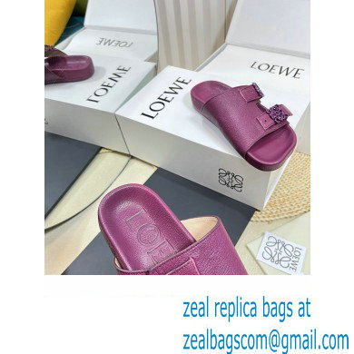 Loewe Ease Women/Men slides in goatskin Purple 2024