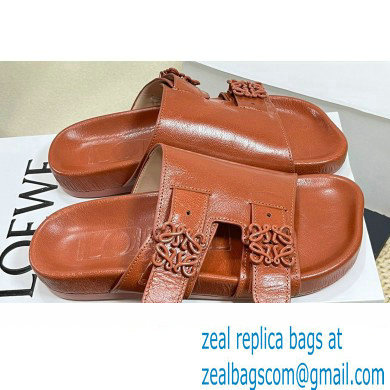 Loewe Ease Women/Men slides in goatskin Tan 2024