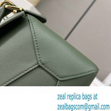 Loewe Mini Puzzle bag in classic calfskin bottle green 2024