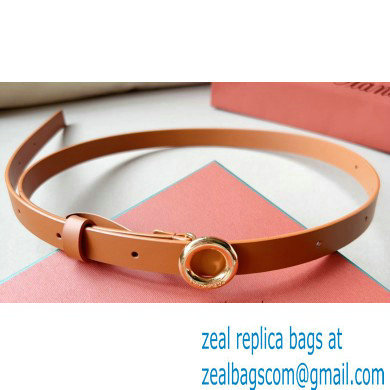 Loro Piana Width 2cm Ghiera Leather Belt Brown/Gold