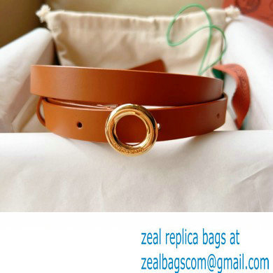 Loro Piana Width 2cm Ghiera Leather Belt Brown/Gold