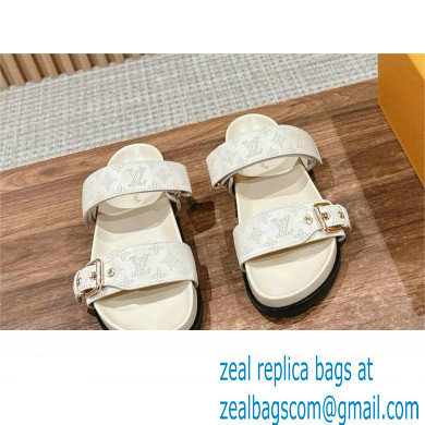 Louis Vuitton Bom Dia Flat Comfort Mule1ACKIR beige clair 2024