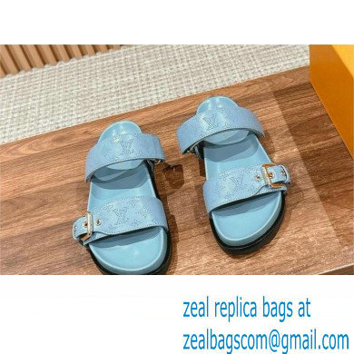 Louis Vuitton Bom Dia Flat Comfort Mule1ACKIR blue 2024