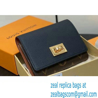 Louis Vuitton Calf leather and Monogram canvas Victorine On My Side Wallet M82640 Black 2024