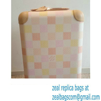 Louis Vuitton Damierlicious canvas Horizon 55 Luggage Bag N40741 Peach Pink 2024