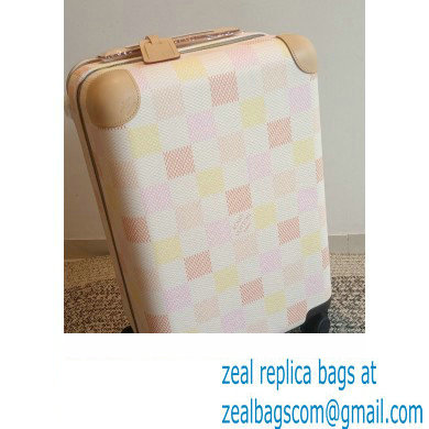 Louis Vuitton Damierlicious canvas Horizon 55 Luggage Bag N40741 Peach Pink 2024
