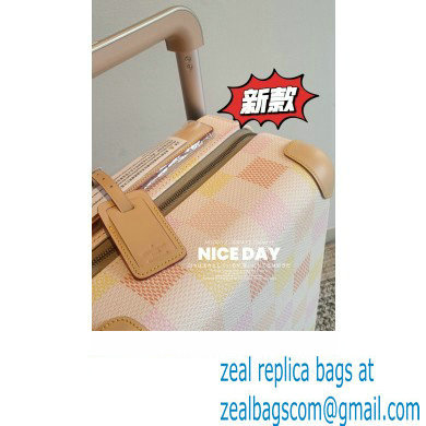 Louis Vuitton Damierlicious canvas Horizon 55 Luggage Bag N40741 Peach Pink 2024