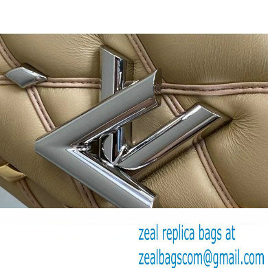 Louis Vuitton Lambskin GO-14 MM Bag with metal studs M24151 Beige 2024