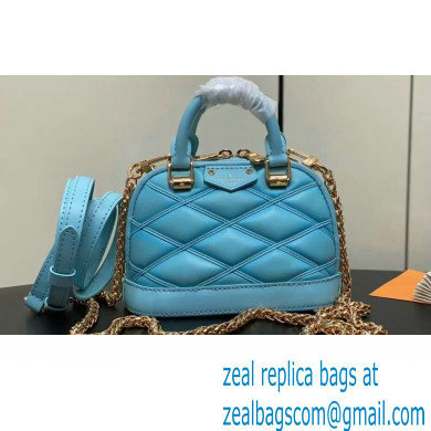 Louis Vuitton Lambskin Nano Alma Bag M83049 Lagoon Blue 2024